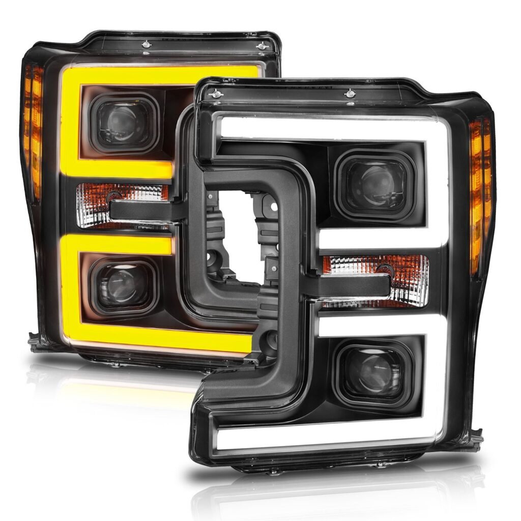 Ford F250/ F350/ F450 Super Duty 17-19 Projector  Headlight Black