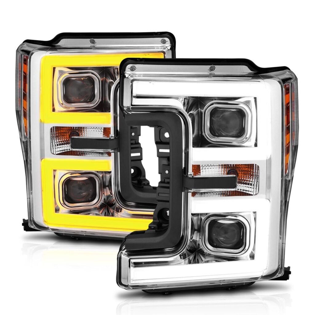 Ford F250/ F350/ F450 Super Duty 17-19 Projector Headlights Chrome