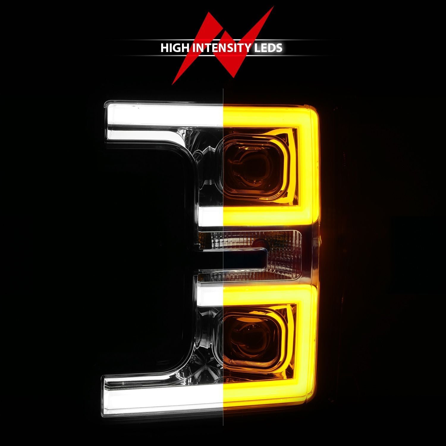 Ford F250/ F350/ F450 Super Duty 17-19 Projector Headlights Chrome - Image 6