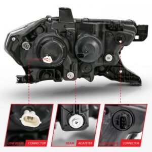 Toyota Tacoma 16-22 Projector Plank Style Switchback Headlights Black Amber - Image 5