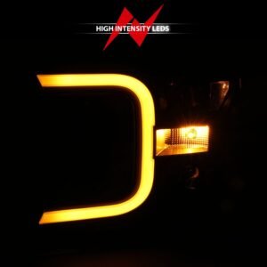 Ford F-150 18-20 Projector C Bar Style Switchback Headlights Black - Image 6