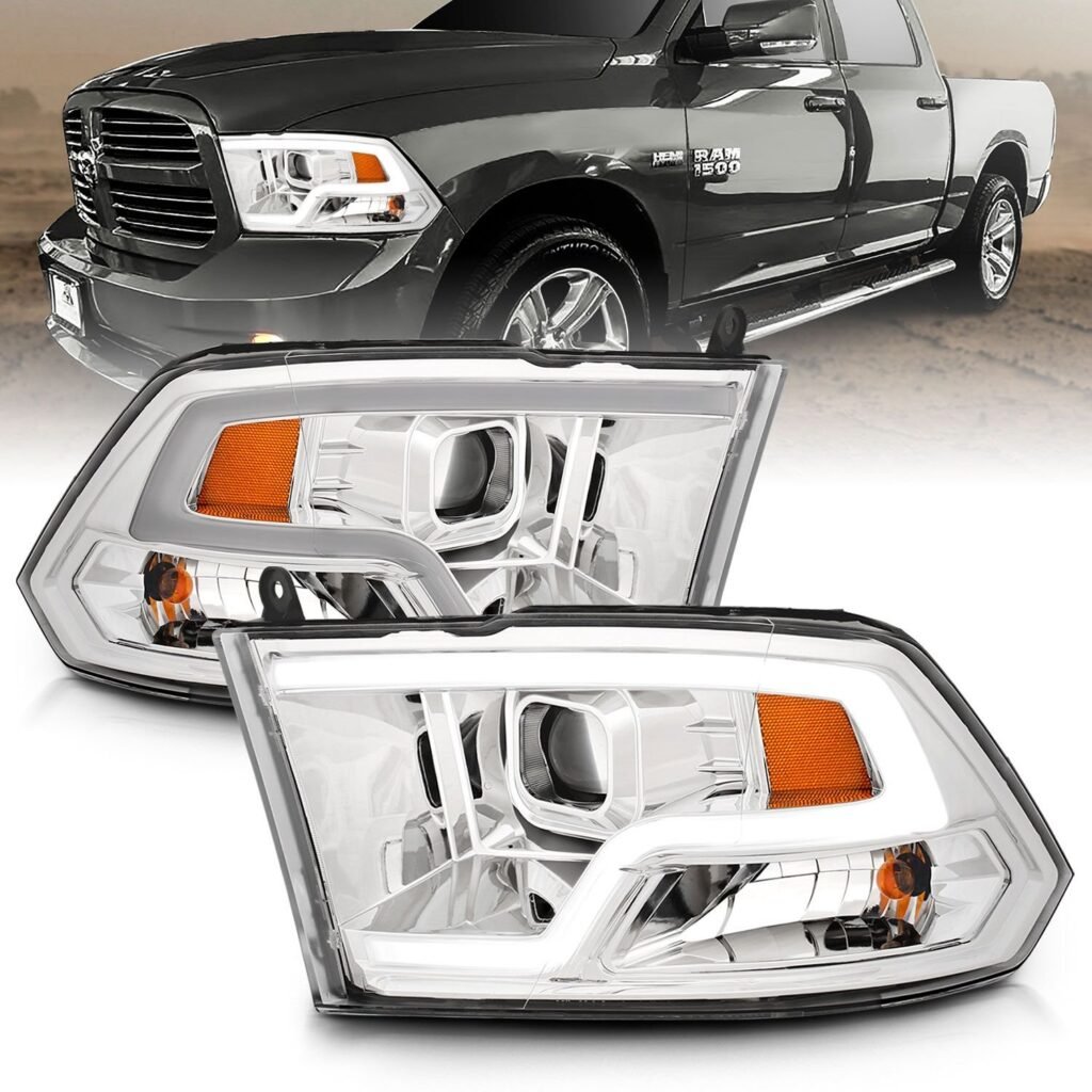 Dodge Ram 1500 09-18 /ram 2500/3500 10-18 Plank Style Projector Headlights Chrome