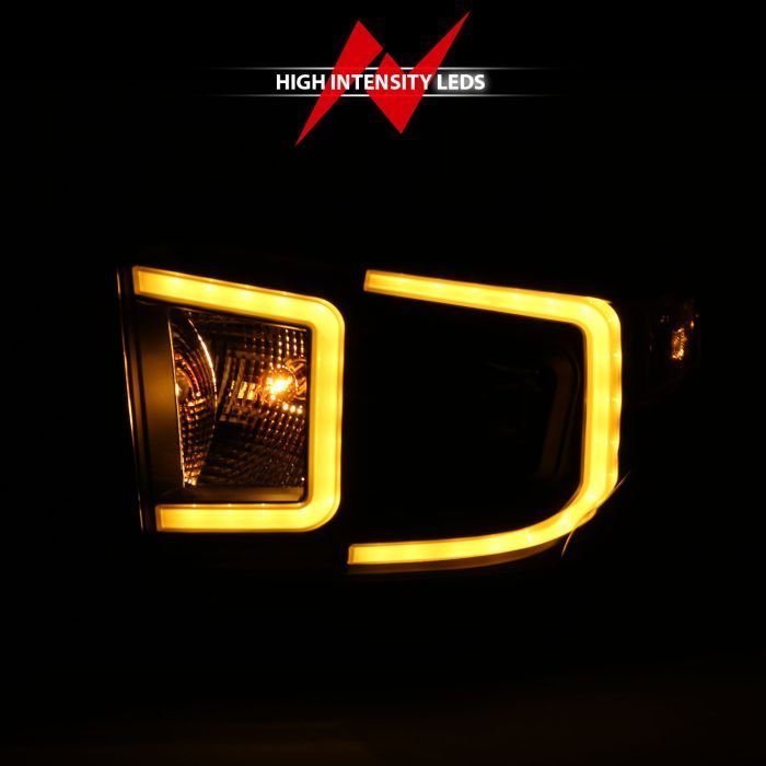 Toyota Tundra 14-17 Projector Led Bar Style Switchback Headlights Black