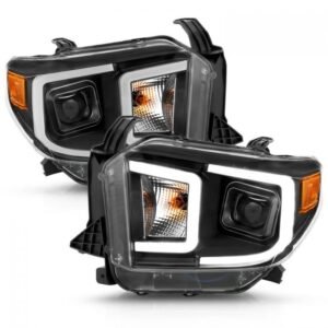 Toyota Tundra 14-17 Projector Led Bar Style Switchback Headlights Black - Image 8