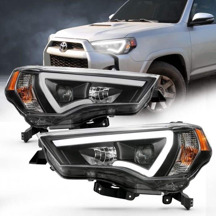 Toyota 4runner 14-21 Projector Plank Style Headlights Black
