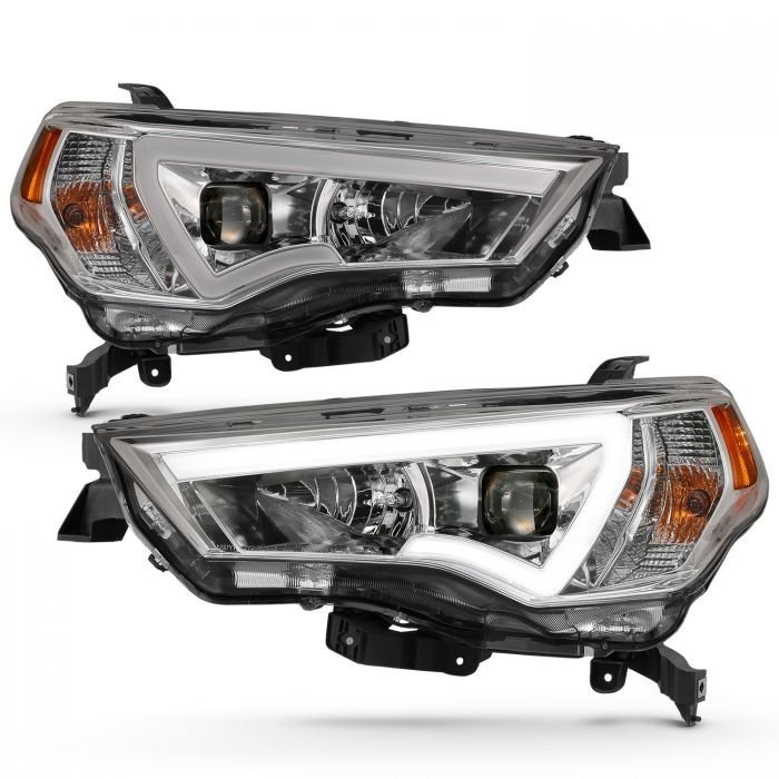 Toyota 4runner 14-21 Projector Plank Style Headlights Chrome