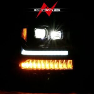 Chevy Silverado 1500 16-18 Led Projector Plank Headlights - Black - Image 8
