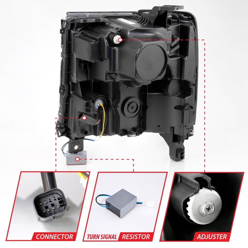 Chevy Silverado 16-18 1500 LED Projector Plank Headlights - Chrome