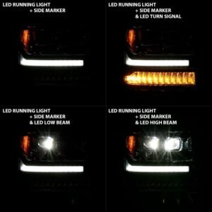 Chevy Silverado 16-18 1500 LED Projector Plank Headlights - Chrome - Image 8