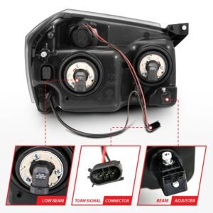 Dodge Magnum 05-07 Crystal Headlight Black Amber - Image 2