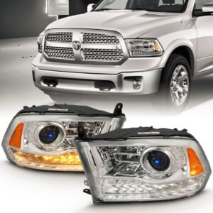 Dodge Ram 1500 09-18 / 2500/3500 10-18 Projector Headlights Chrome Amber - Image 1