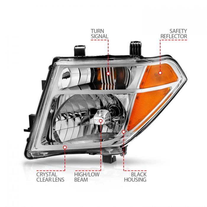 Nissan Frontier 05-08 / Pathfinder 05-07 Headlights W/ Chrome