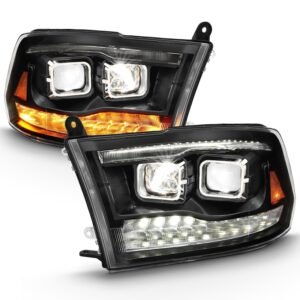 Dodge Ram 1500 09-18 /ram 2500/3500 10-18 Dual Led Projector Headlights Black - Image 4