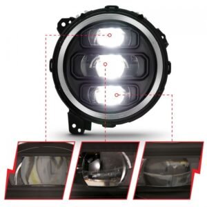 Jeep Wrangler Jl 18-21 Full Led Projector Headlights Black (Jeep Wrangler Jl Only) - Image 5
