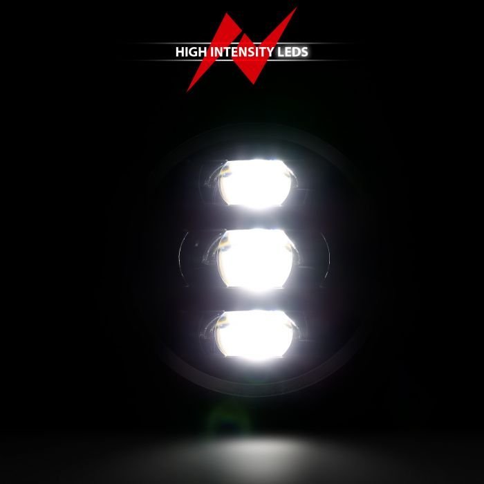 Jeep Wrangler Jl 18-21 Full Led Projector Headlights Black (Jeep Wrangler Jl Only)