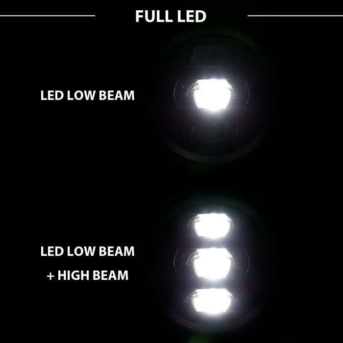 Jeep Wrangler Jl 18-21 Full Led Projector Headlights Black (Jeep Wrangler Jl Only)