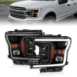 Ford F-150 18-20 Projector Led Plank Style Headlights Black - Image 1