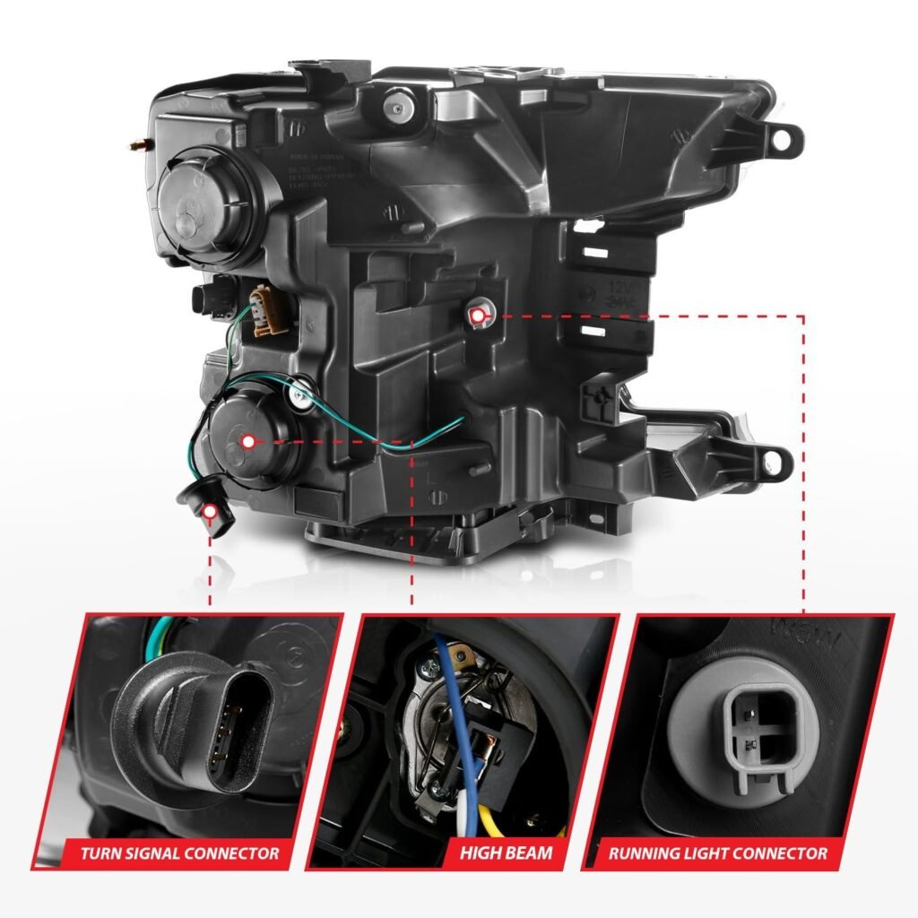 Ford F-150 18-20 Projector Led Plank Style Headlights Black