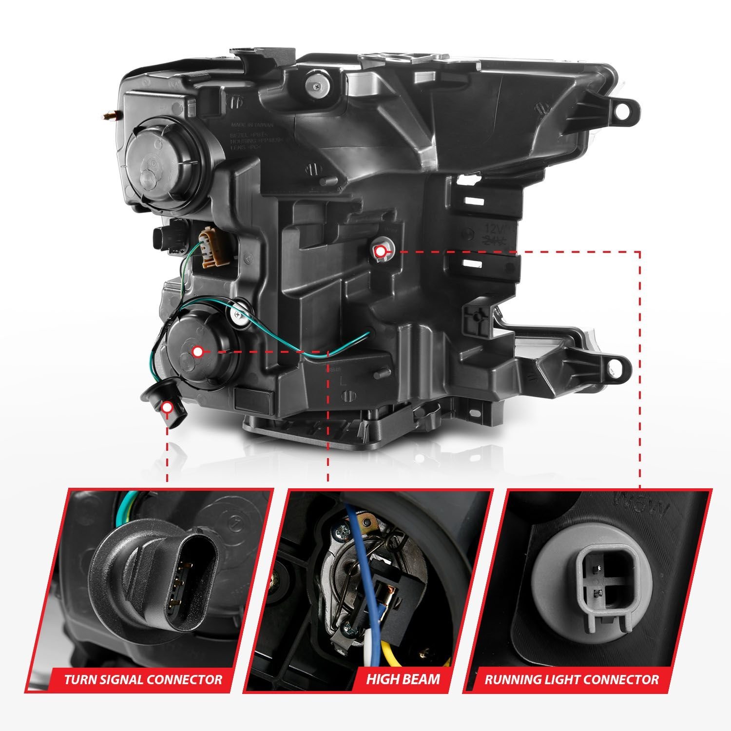 Ford F-150 18-20 Projector Led Plank Style Headlights Black - Image 5