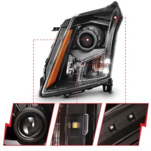 Cadillac SRX 10-16 Projector Headlight Black (OE) - Image 3