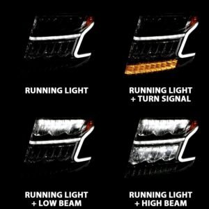 Chevy Tahoe 15-20 Suburban 15-20 Led Crystal Plank Style Headlight - Chrome - Image 7