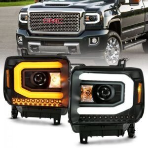 GMC Sierra 1500 14-15 / 2500hd/3500hd 15-19 Projector Headlights With Switchback C Light Bar - Image 1