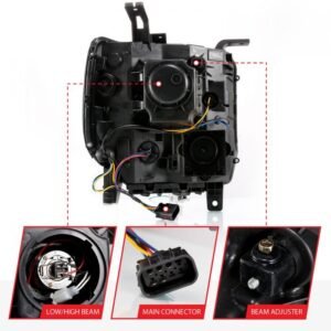 GMC Sierra 1500 14-15 / 2500hd/3500hd 15-19 Projector Headlights With Switchback C Light Bar - Image 5