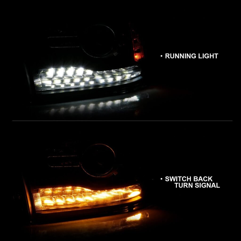 Dodge Ram 1500 09-18 /Ram 2500/3500 10-18 Projector Headlights Black Amber