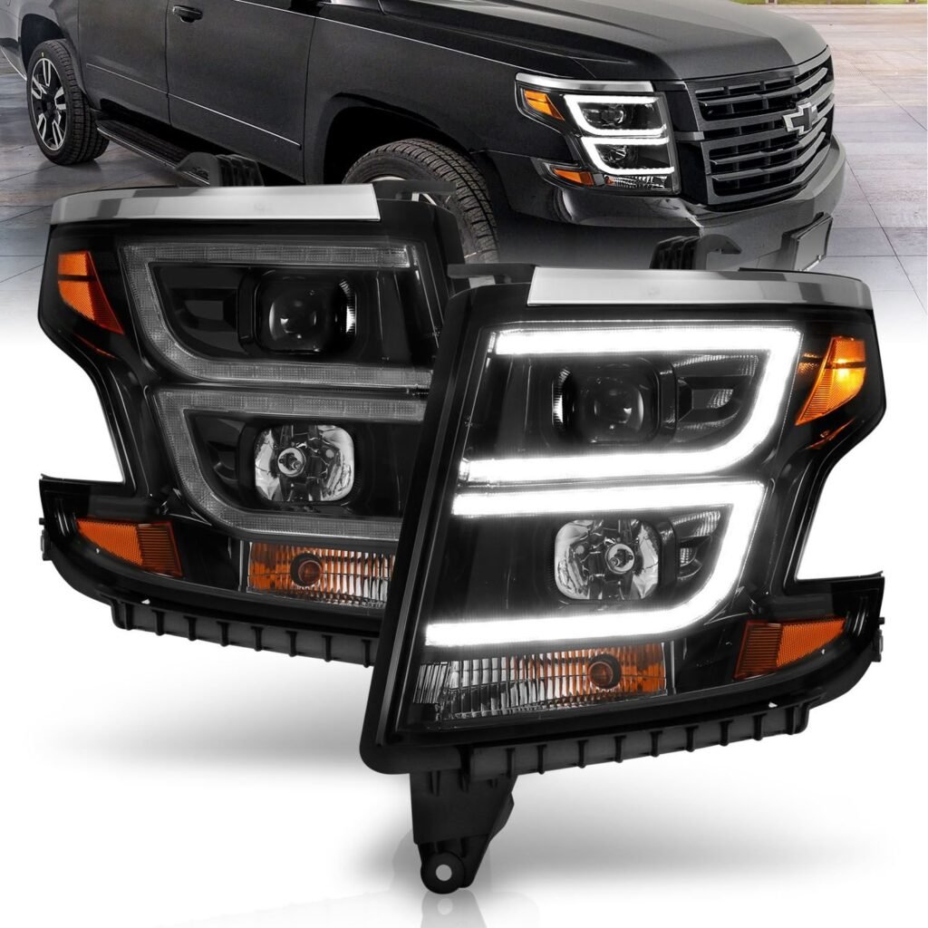 Chevy Tahoe/suburban 15-20 Projector C Bar Headlight - Black