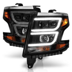 Chevy Tahoe/suburban 15-20 Projector C Bar Headlight - Black - Image 2