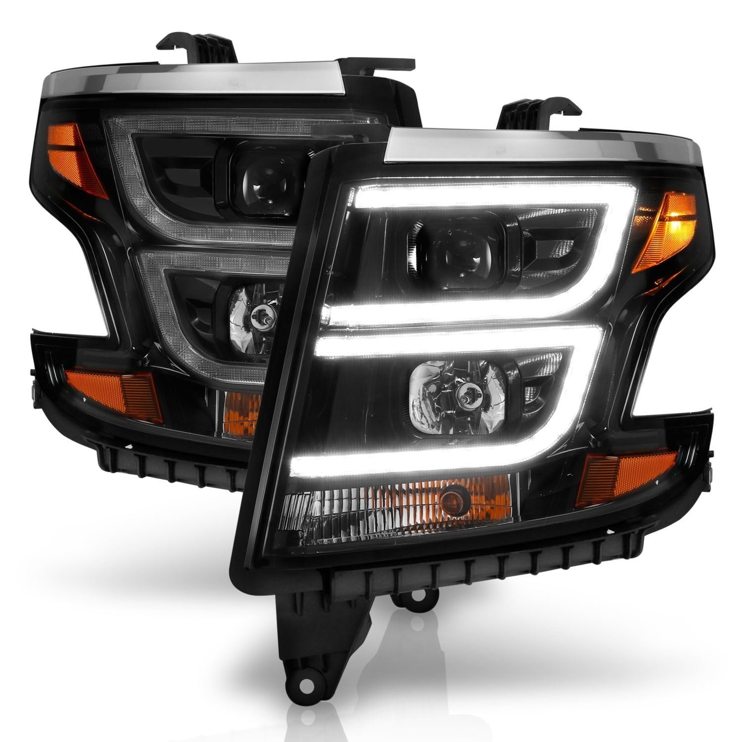 Chevy Tahoe/suburban 15-20 Projector C Bar Headlight - Black - Image 2