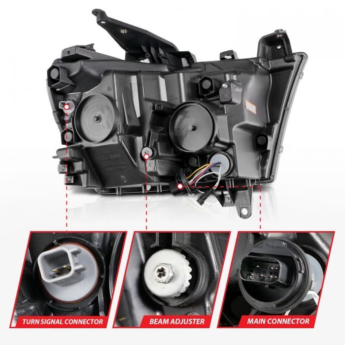 Ram 1500 (New Body) 19-21 Full Led Projector Headlights Black