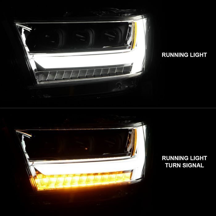 Ram 1500 (New Body) 19-21 Full Led Projector Headlights Chrome