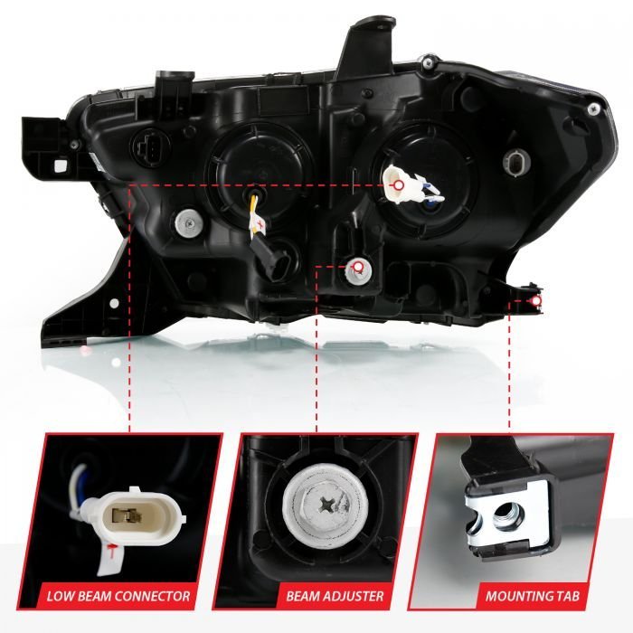 Toyota Tacoma 16-22 Led Projector Headlights Plank Style Black