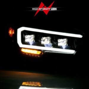 Toyota Tacoma 16-22 Led Projector Headlights Plank Style Black - Image 2