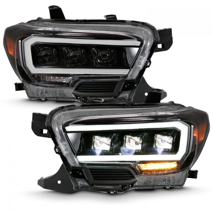 Toyota Tacoma 16-22 Led Projector Headlights Plank Style Black