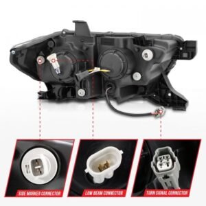 Toyota Tacoma 16- 22 Full Led Projector Headlights Plank Style Black Amber (for Led Drl) - Image 3