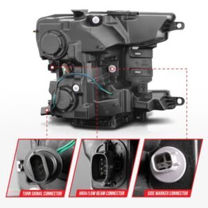 Ford F-150 18-20 Projector Plank Style Switchback Headlights Black - Image 5