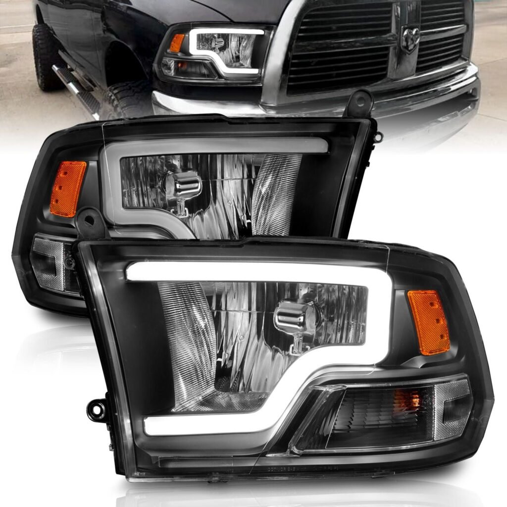 Dodge Ram 1500 09-18 /Ram 2500/3500 10-18 Halogen Headlights Black