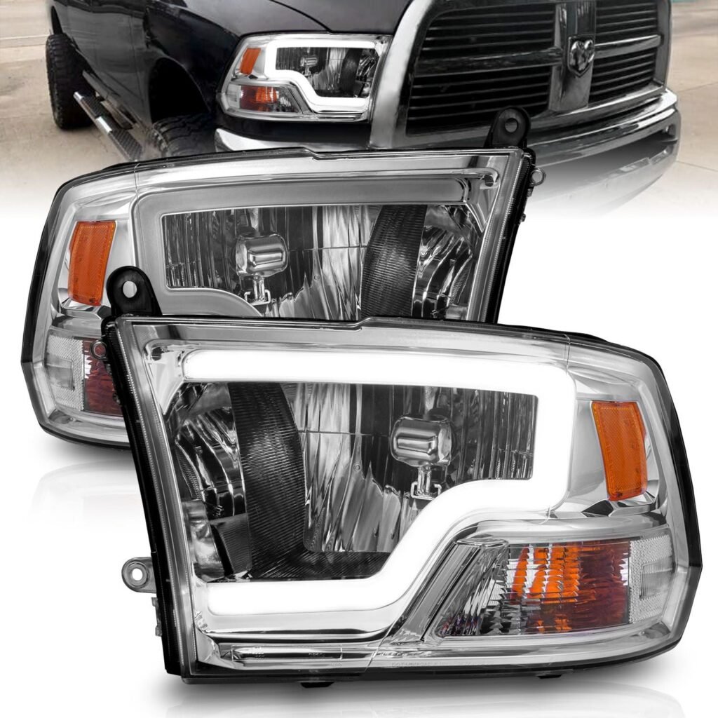 Dodge Ram 1500 09-18 /Ram 2500/3500 10-18 Halogen Headlights Chrome