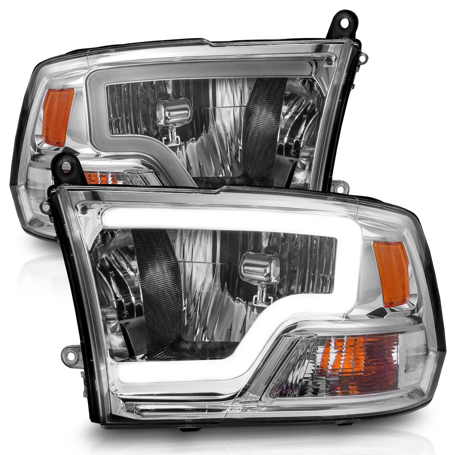 Dodge Ram 1500 09-18 /Ram 2500/3500 10-18 Halogen Headlights Chrome - Image 5