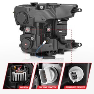 Ford F-150 18-20 Full Led C-bar Projector Headlights Black W/ Sequential Signal - Image 5