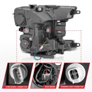 Ford F-150 18-20 Full Led Smoke C-bar Projector Headlights Black W/ Sequential Signal - Image 5