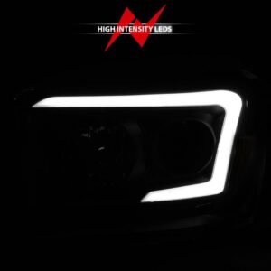 Dodge Ram 1500 06-08/ 2500/3500 06-09 Crystal Headlights Black W/ C Light Bar Amber - Image 6