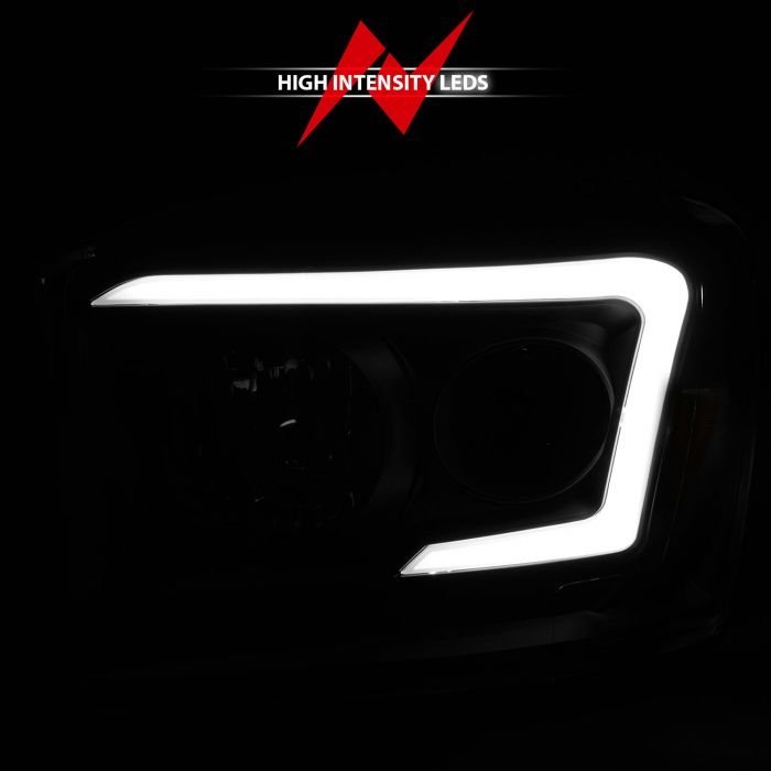 Dodge Ram 1500 06-08/ 2500/3500 06-09 Crystal Headlights Black W/ C Light Bar Amber