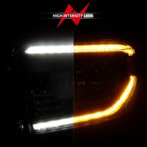Toyota Tundra 14 -17 Led Crystal Switchback Plank Style Headlights Black - Image 6