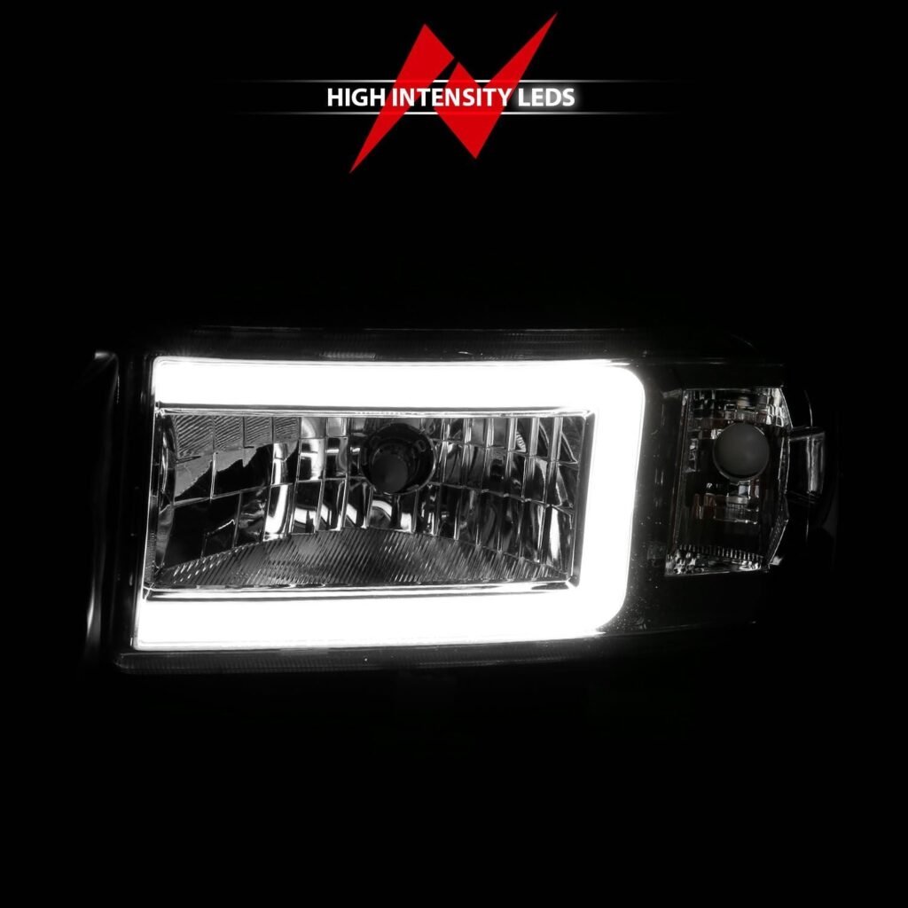 Dodge Ram 94-02 Headlights Chrome Amber (W/C Light Bar)