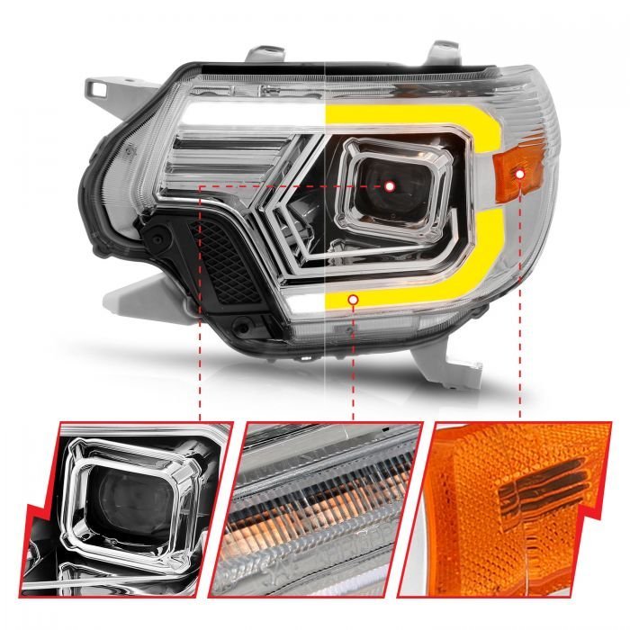 Toyota Tacoma 12-15 Chrome Projector Headlights