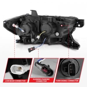 Toyota Tacoma 16-22 Black Full Led Projector Plank Style Headlights - Image 5