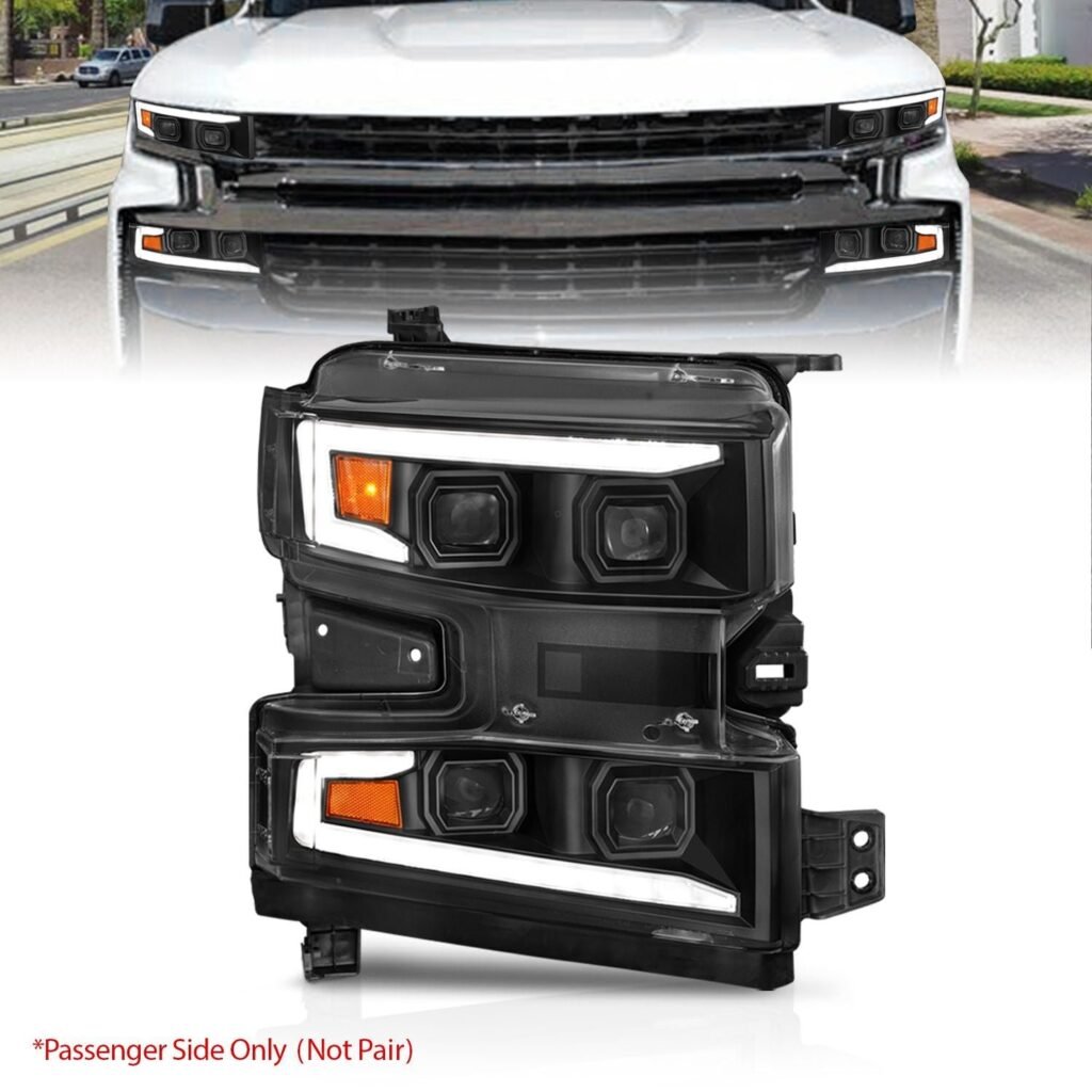 Chevy Silverado 1500 19-21 Full Led Projector Headlights - Black